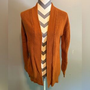BP Orange Open-Front Cardigan